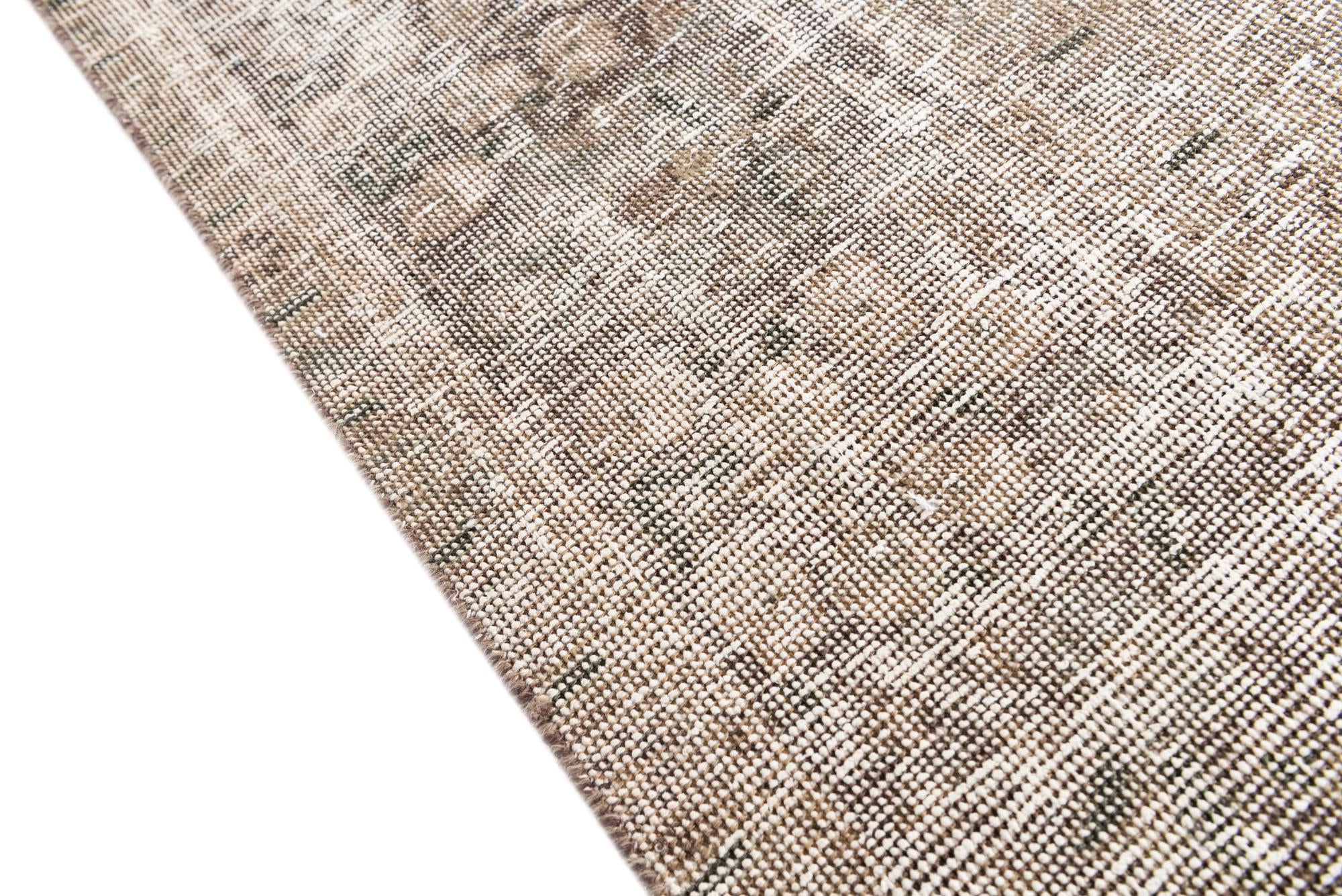 9' 8 x 12' 6 Hand Knotted Ultra Vintage Persian Wool Rug
