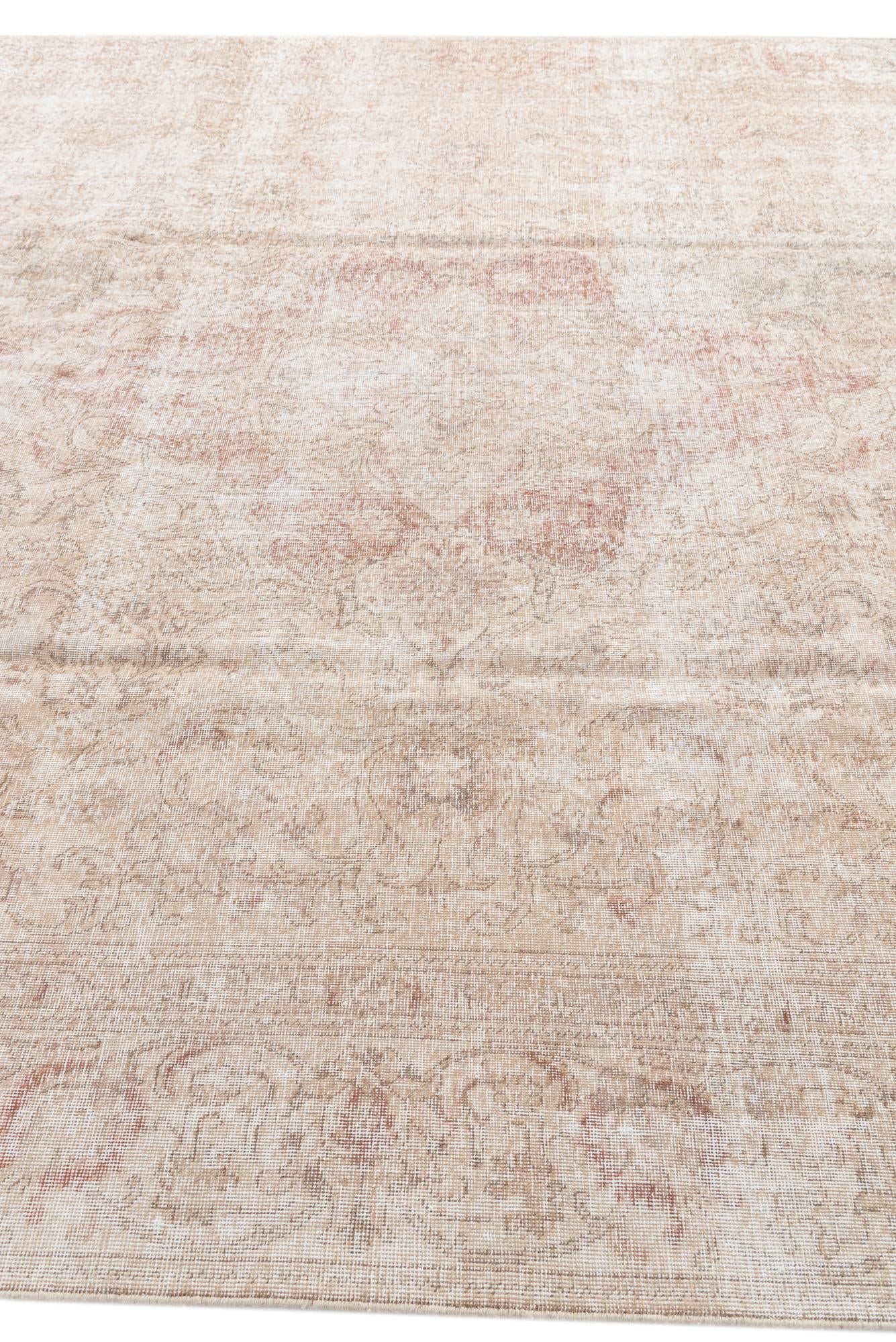 9' 5 x 12' 1 Hand Knotted Ultra Vintage Persian Wool Rug