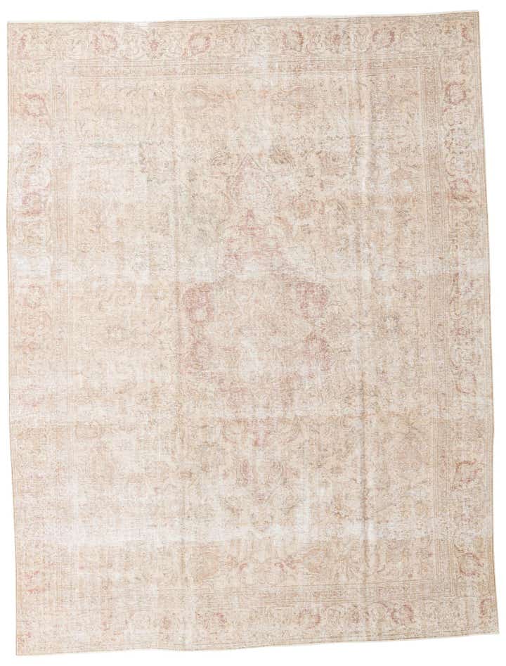 9' 5 x 12' 1 Hand Knotted Ultra Vintage Persian Wool Rug