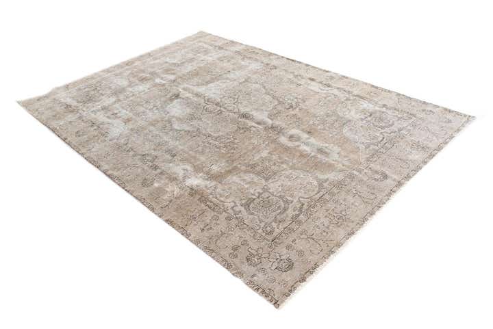 6' 8 x 9' 4 Hand Knotted Ultra Vintage Persian Wool Rug