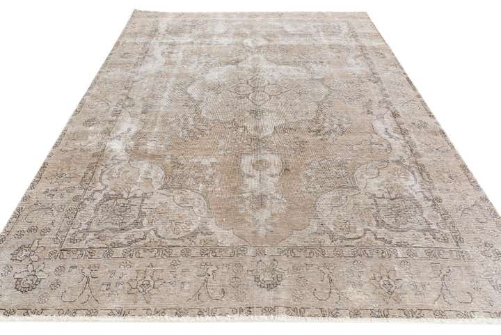 6' 8 x 9' 4 Hand Knotted Ultra Vintage Persian Wool Rug