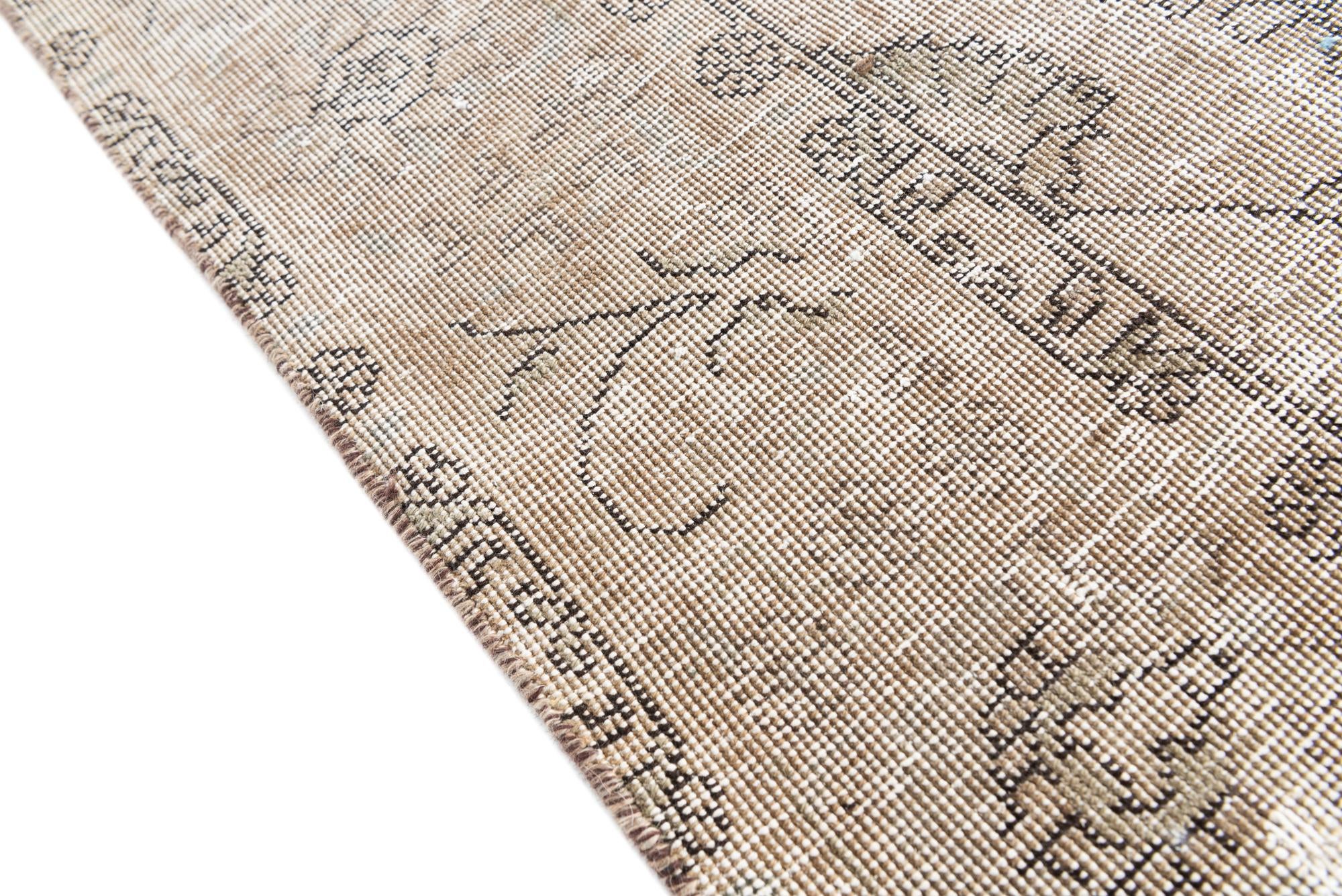 6' 8 x 9' 4 Hand Knotted Ultra Vintage Persian Wool Rug