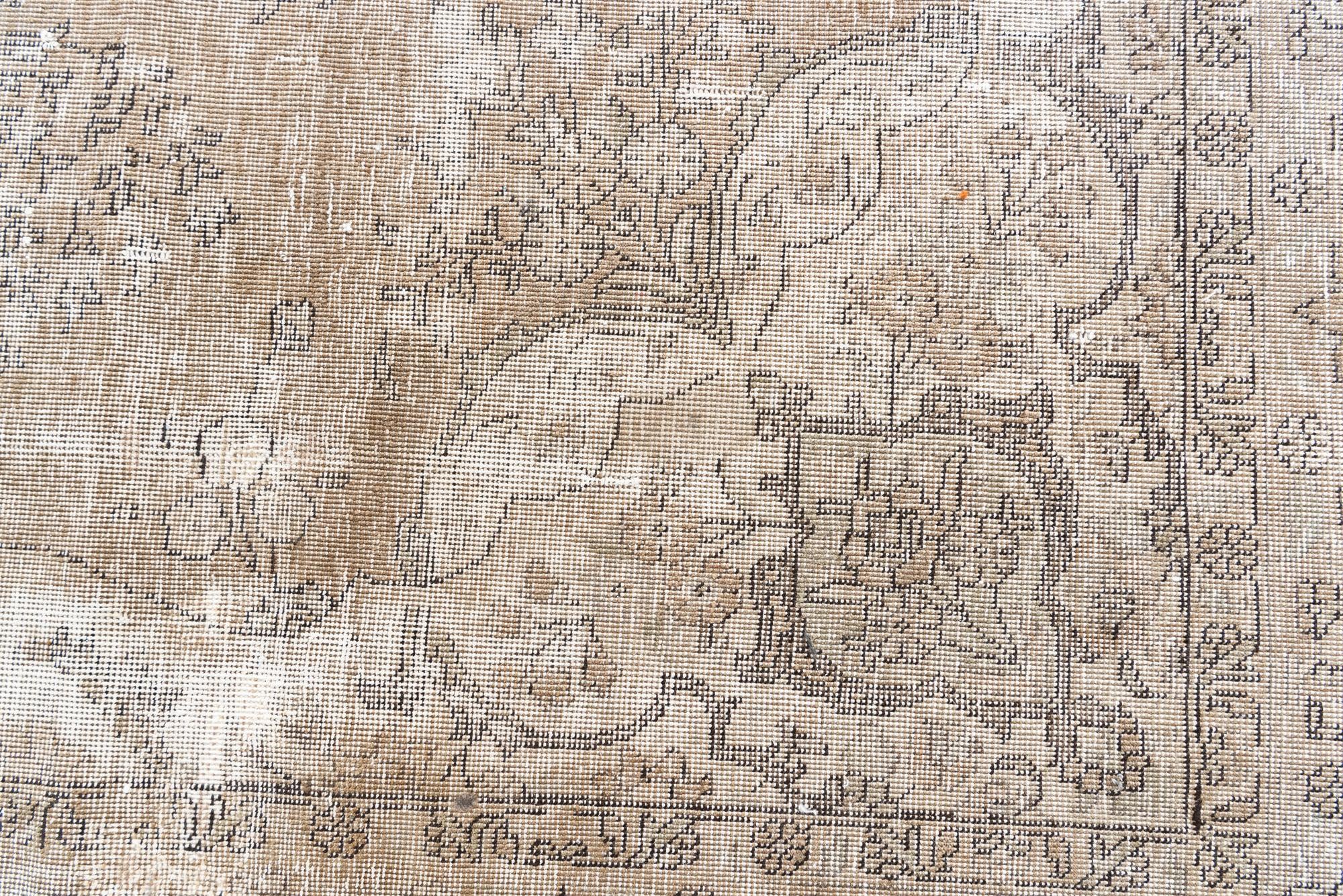6' 8 x 9' 4 Hand Knotted Ultra Vintage Persian Wool Rug