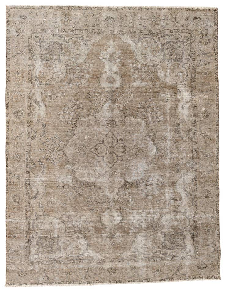 Detail image of 6' 8 x 9' 4 Hand Knotted Ultra Vintage Persian Wool Rug