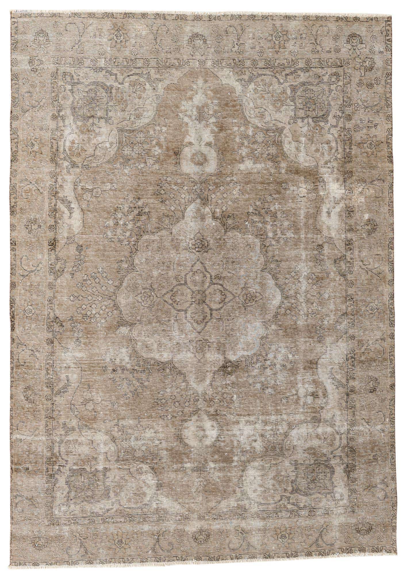 6' 8 x 9' 4 Hand Knotted Ultra Vintage Persian Wool Rug