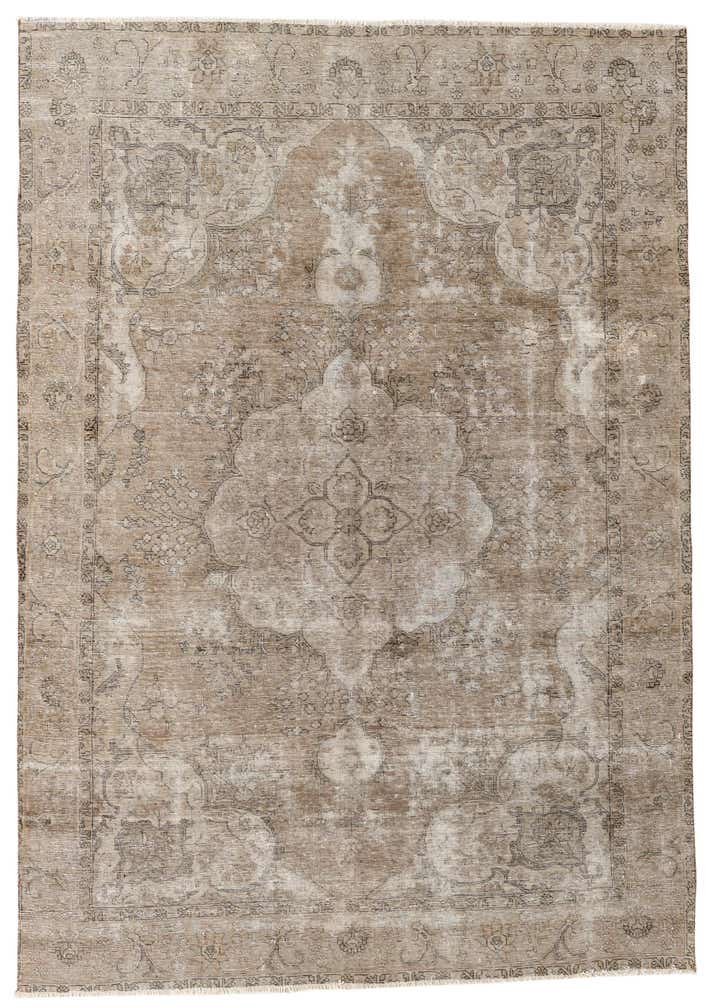 6' 8 x 9' 4 Hand Knotted Ultra Vintage Persian Wool Rug