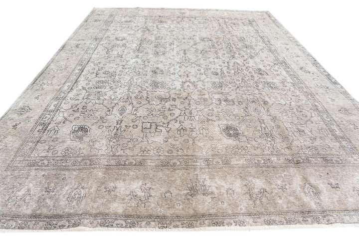 9' 3 x 12' 4 Hand Knotted Ultra Vintage Persian Wool Rug