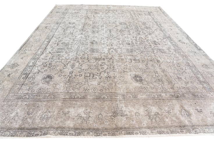 Detail image of 9' 3 x 12' 4 Hand Knotted Ultra Vintage Persian Wool Rug