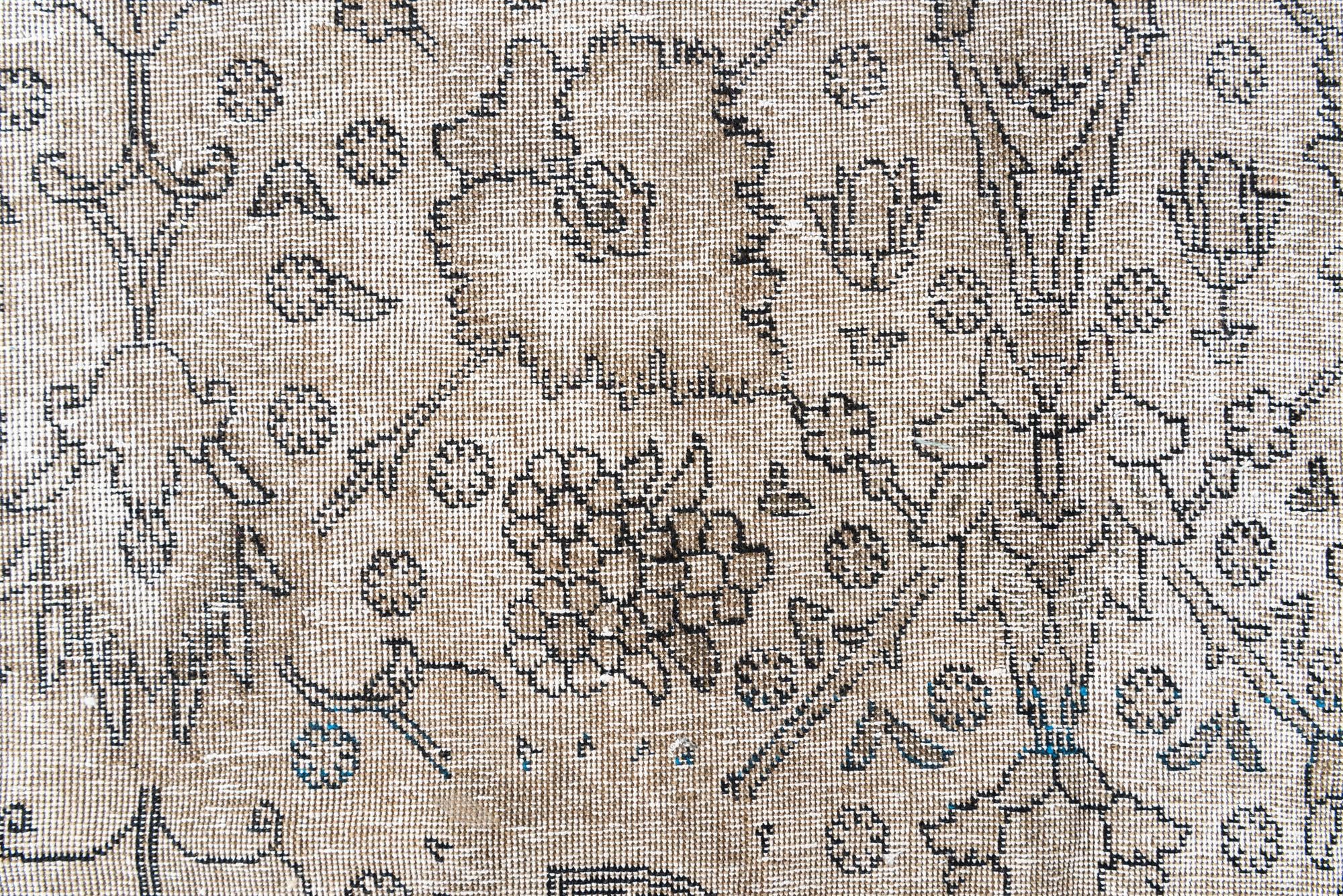 9' 3 x 12' 4 Hand Knotted Ultra Vintage Persian Wool Rug