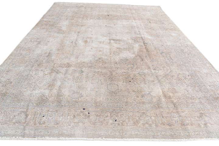 9' 4 x 12' 10 Hand Knotted Ultra Vintage Persian Wool Rug