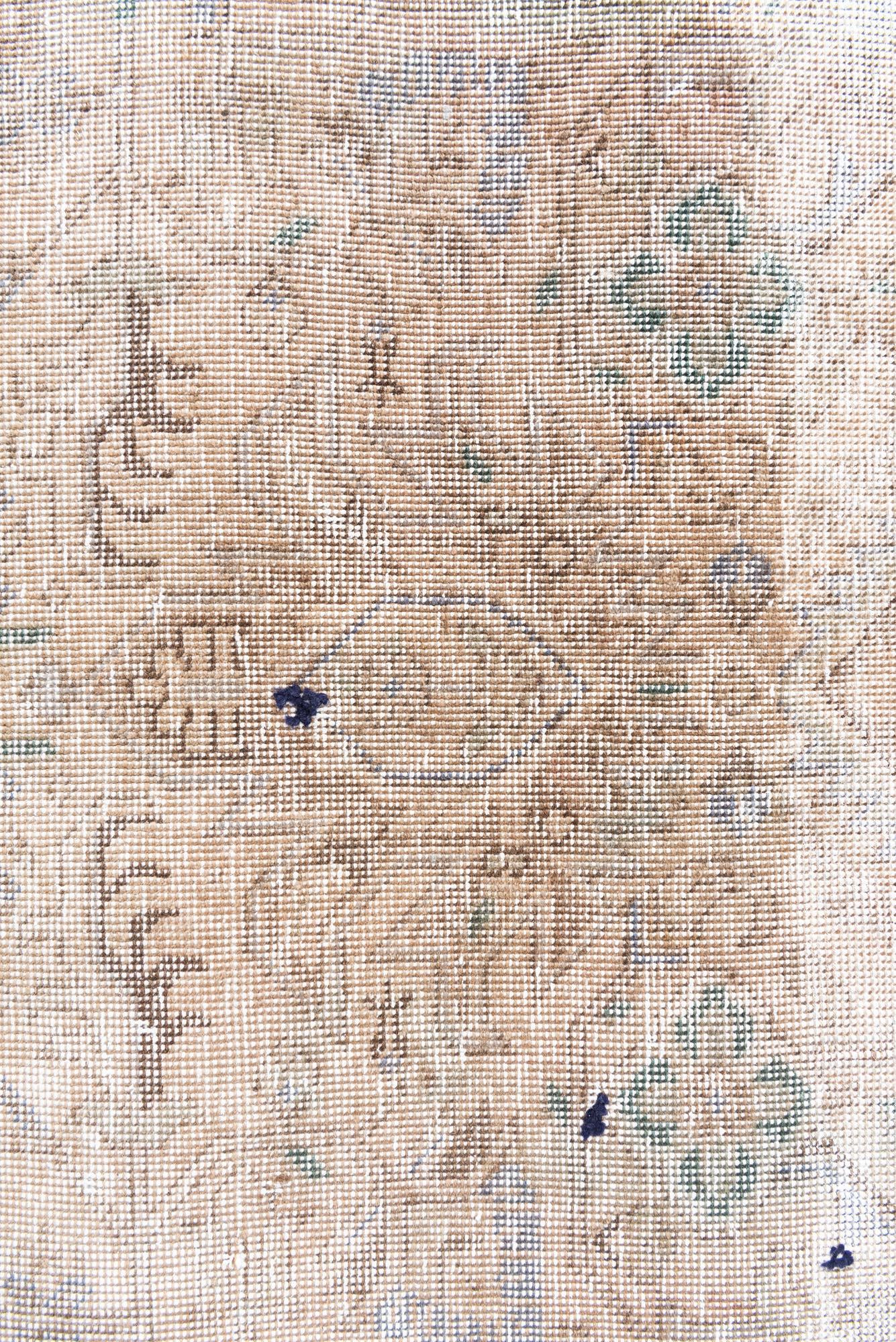 9' 4 x 12' 10 Hand Knotted Ultra Vintage Persian Wool Rug