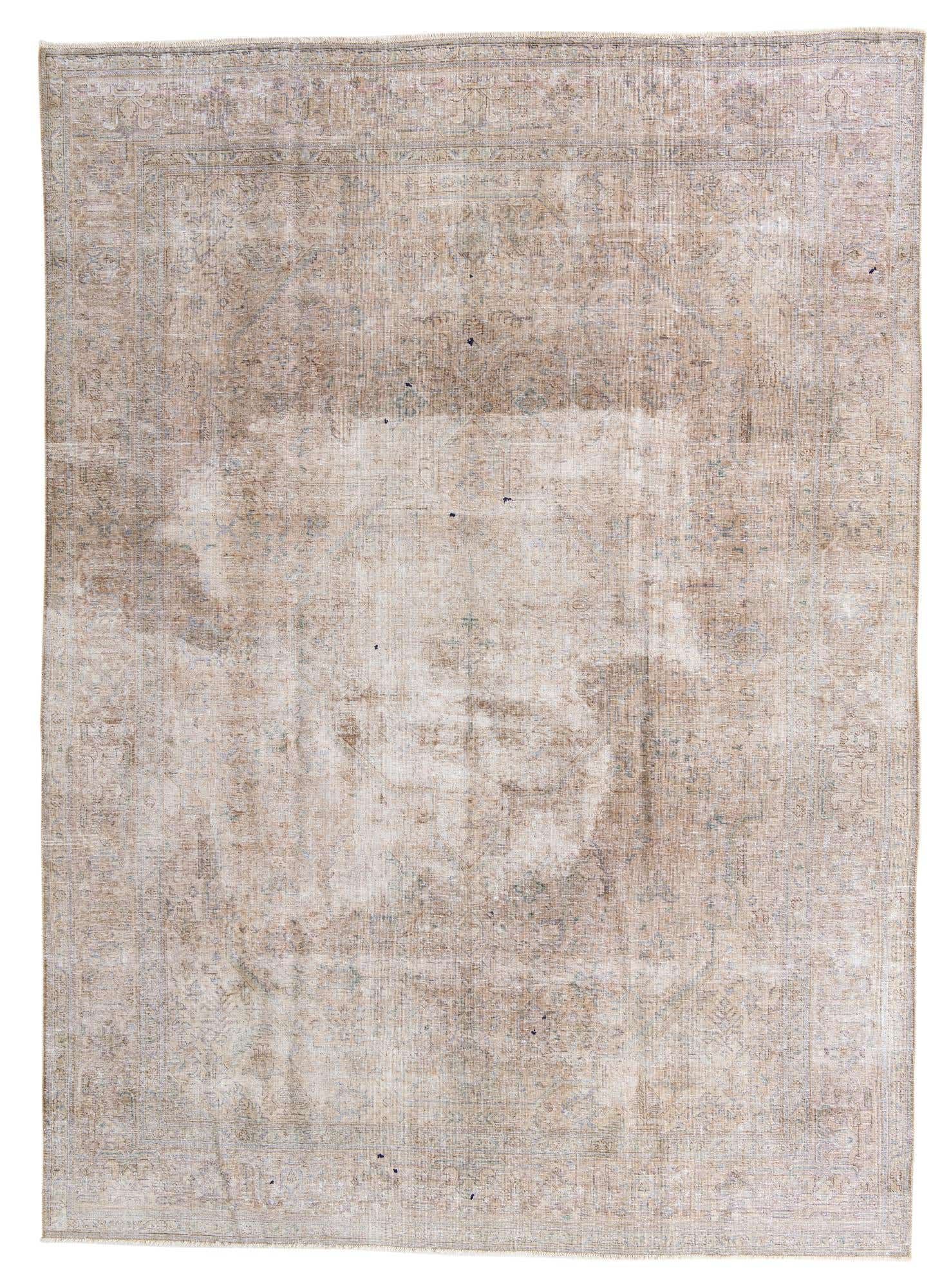 9' 4 x 12' 10 Hand Knotted Ultra Vintage Persian Wool Rug