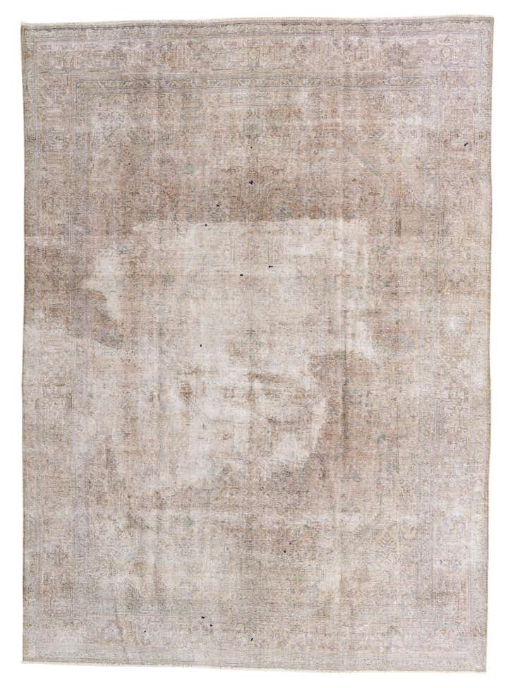 9' 4 x 12' 10 Hand Knotted Ultra Vintage Persian Wool Rug