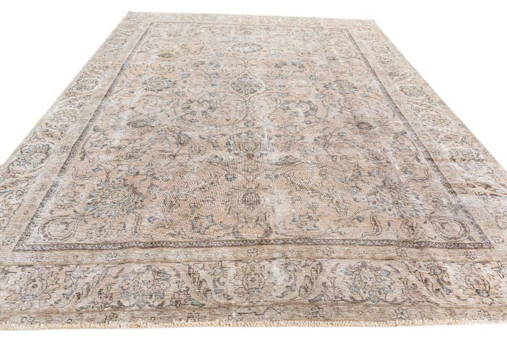 Detail image of 8' 10 x 12' 4 Hand Knotted Ultra Vintage Persian Wool Rug