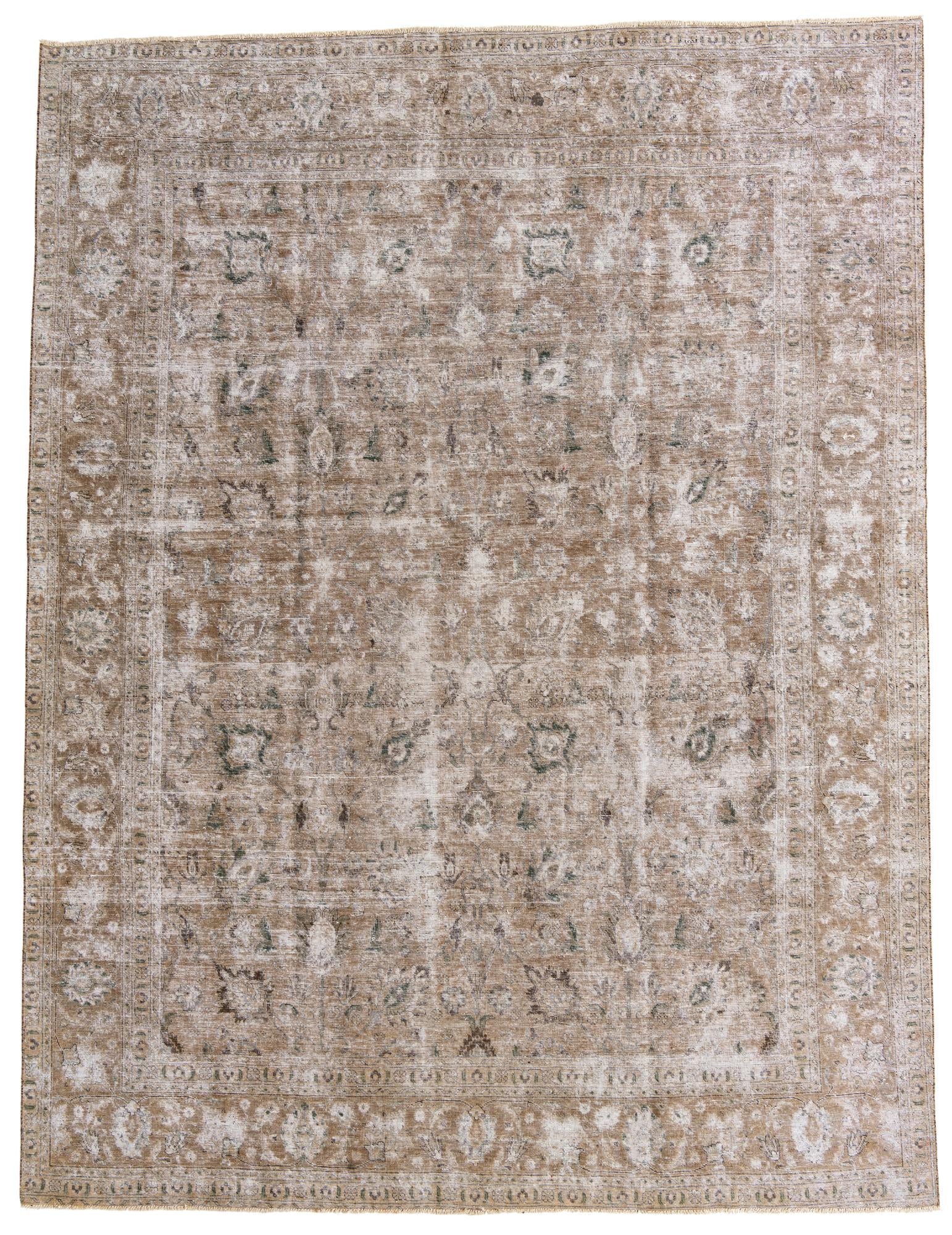 9' 5 x 12' 5 Hand Knotted Ultra Vintage Persian Wool Rug