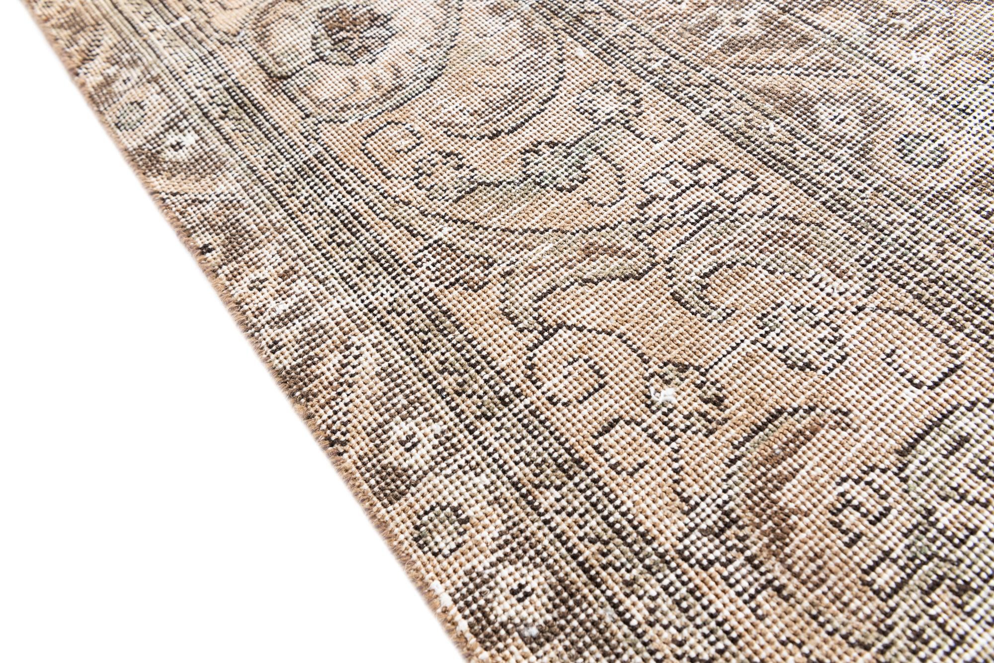 9' 5 x 12' 6 Hand Knotted Ultra Vintage Persian Wool Rug