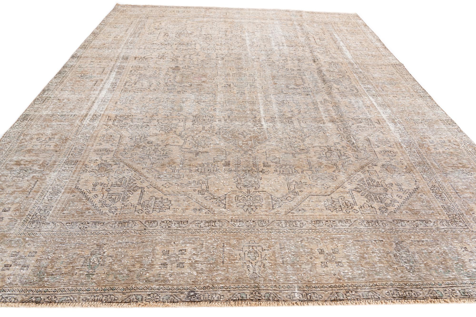 9' 5 x 12' 3 Hand Knotted Ultra Vintage Persian Wool Rug