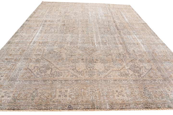 9' 5 x 12' 3 Hand Knotted Ultra Vintage Persian Wool Rug