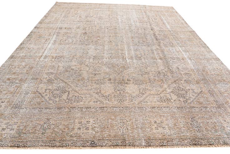 Detail image of 9' 5 x 12' 3 Hand Knotted Ultra Vintage Persian Wool Rug