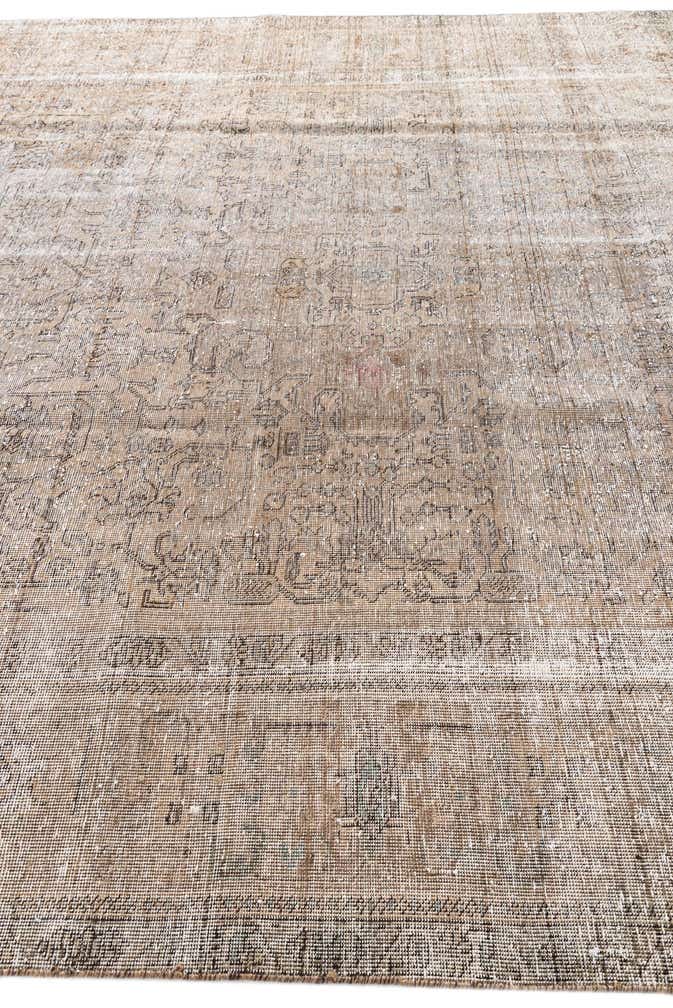 9' 5 x 12' 3 Hand Knotted Ultra Vintage Persian Wool Rug