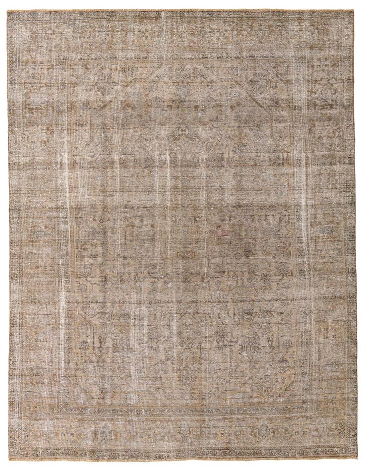 Detail image of 9' 5 x 12' 3 Hand Knotted Ultra Vintage Persian Wool Rug