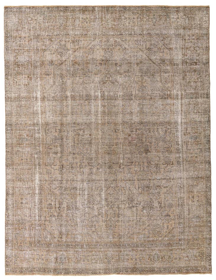 Detail image of 9' 5 x 12' 3 Hand Knotted Ultra Vintage Persian Wool Rug