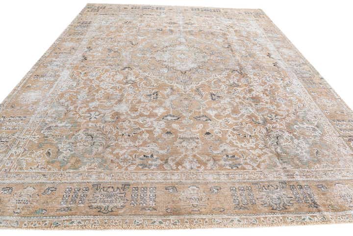 9' 7 x 12' 7 Hand Knotted Ultra Vintage Persian Wool Rug
