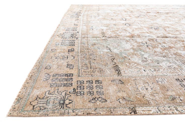 Detail image of 9' 7 x 12' 7 Hand Knotted Ultra Vintage Persian Wool Rug