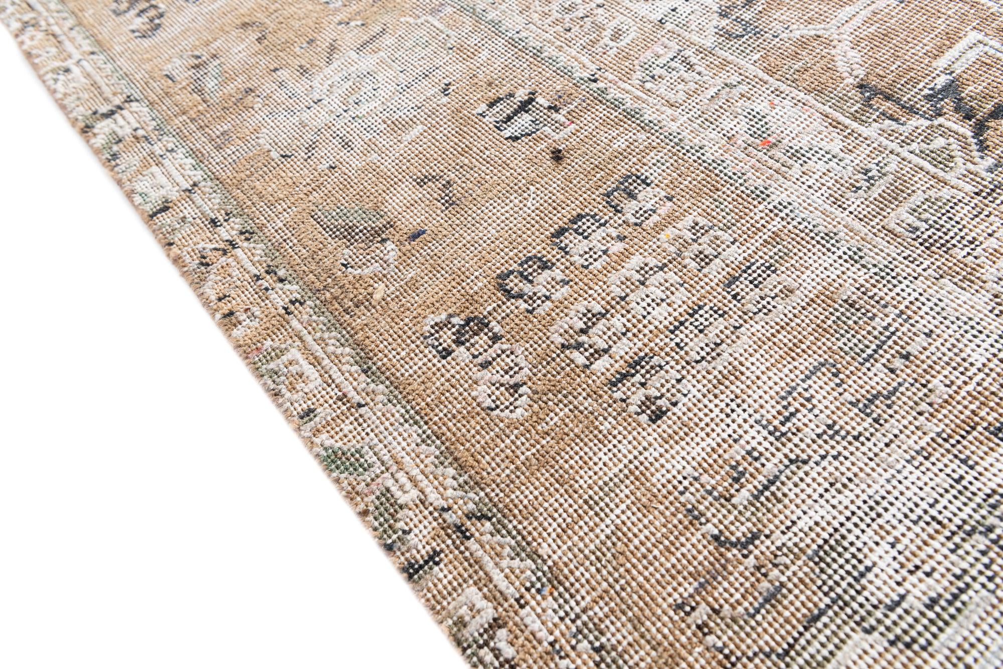 9' 7 x 12' 7 Hand Knotted Ultra Vintage Persian Wool Rug