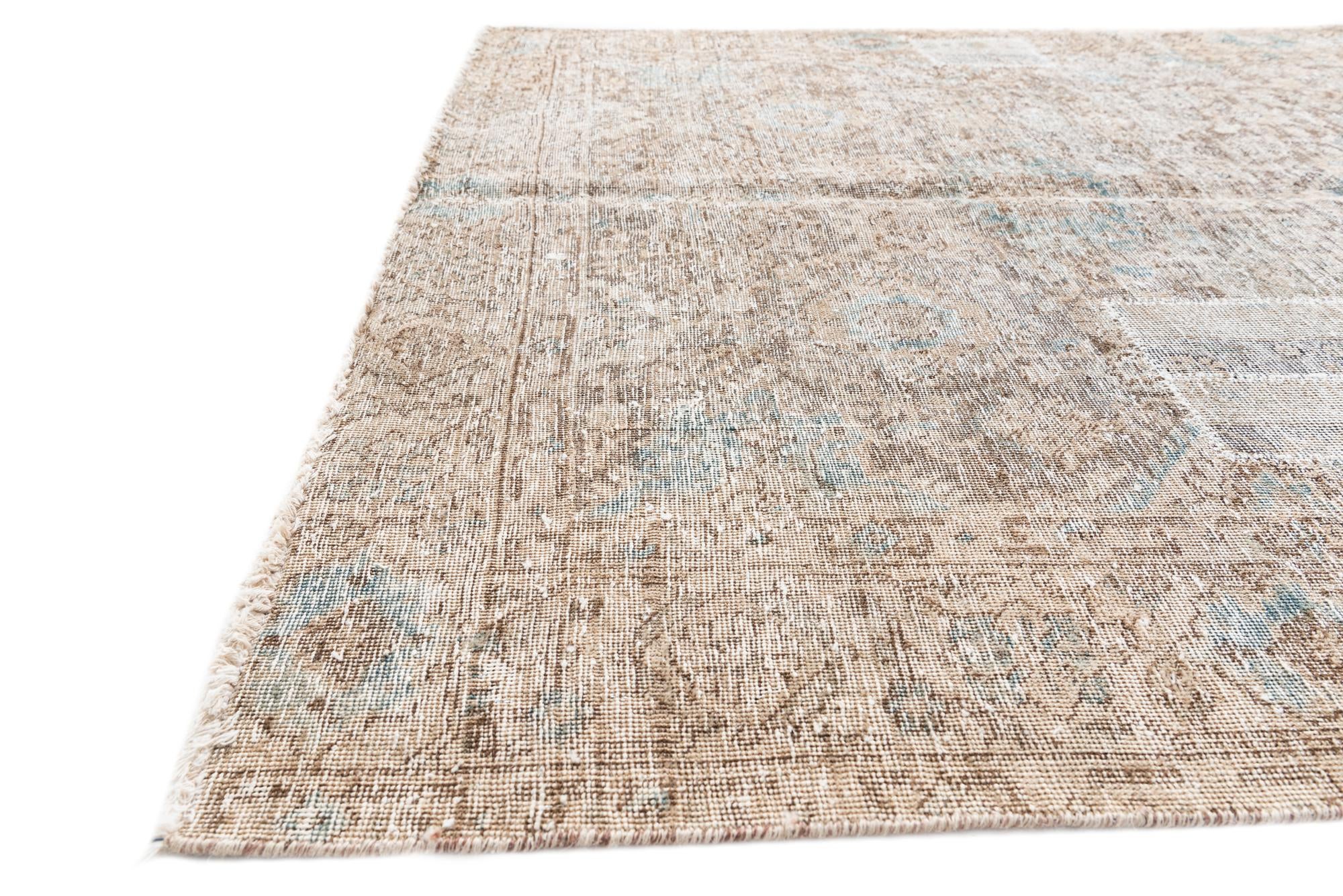 5' 8 x 9' 6 Hand Knotted Ultra Vintage Persian Wool Rug