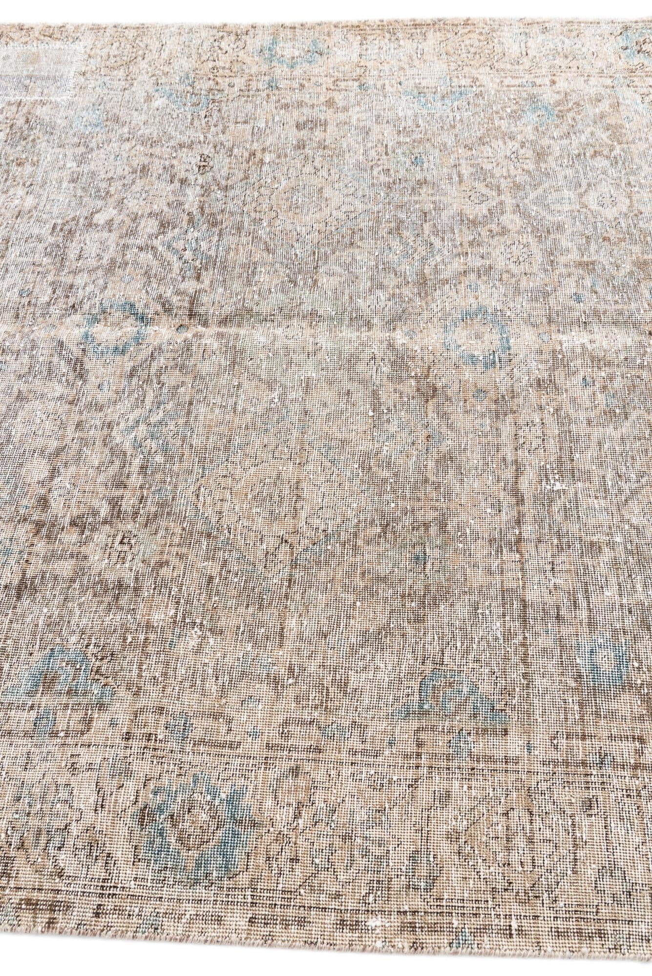 5' 8 x 9' 6 Hand Knotted Ultra Vintage Persian Wool Rug