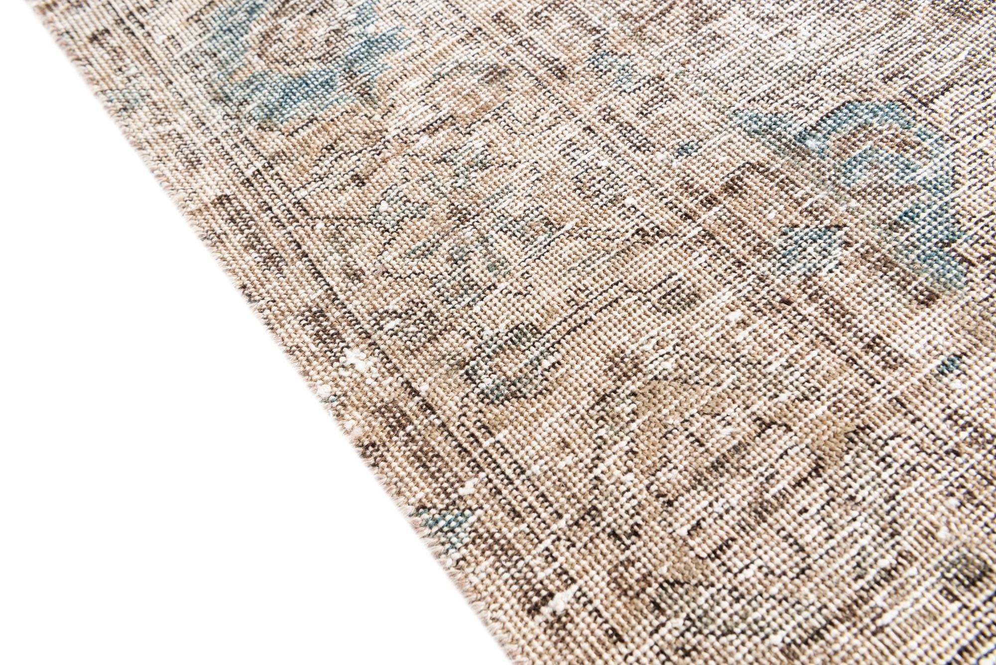 5' 8 x 9' 6 Hand Knotted Ultra Vintage Persian Wool Rug