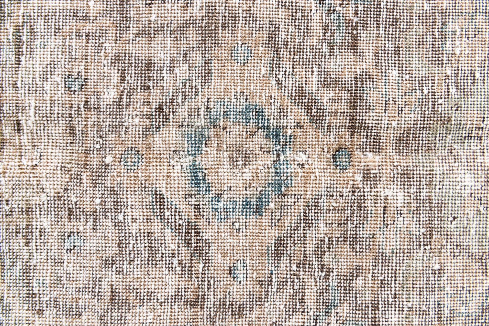 5' 8 x 9' 6 Hand Knotted Ultra Vintage Persian Wool Rug