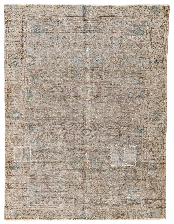 Detail image of 5' 8 x 9' 6 Hand Knotted Ultra Vintage Persian Wool Rug