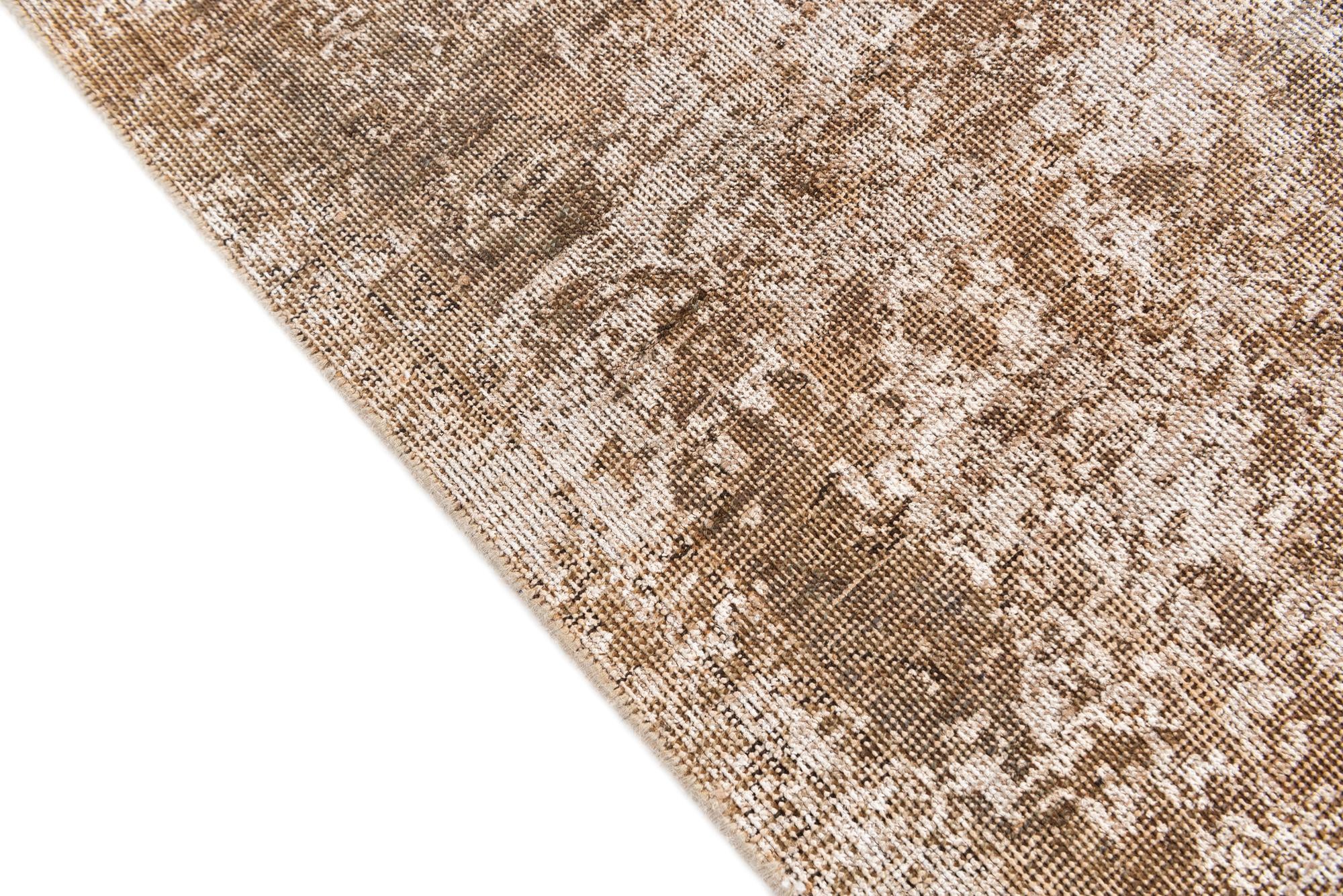 7' 5 x 12' 1 Hand Knotted Ultra Vintage Persian Wool Rug