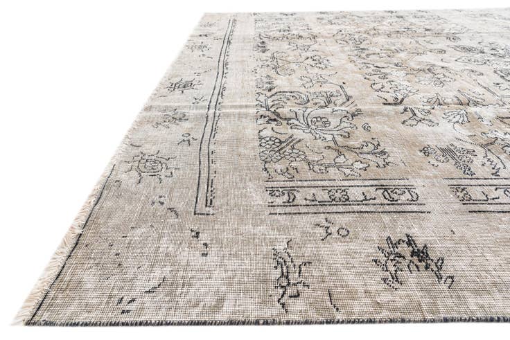 Detail image of 8' 10 x 11' Hand Knotted Ultra Vintage Persian Wool Rug