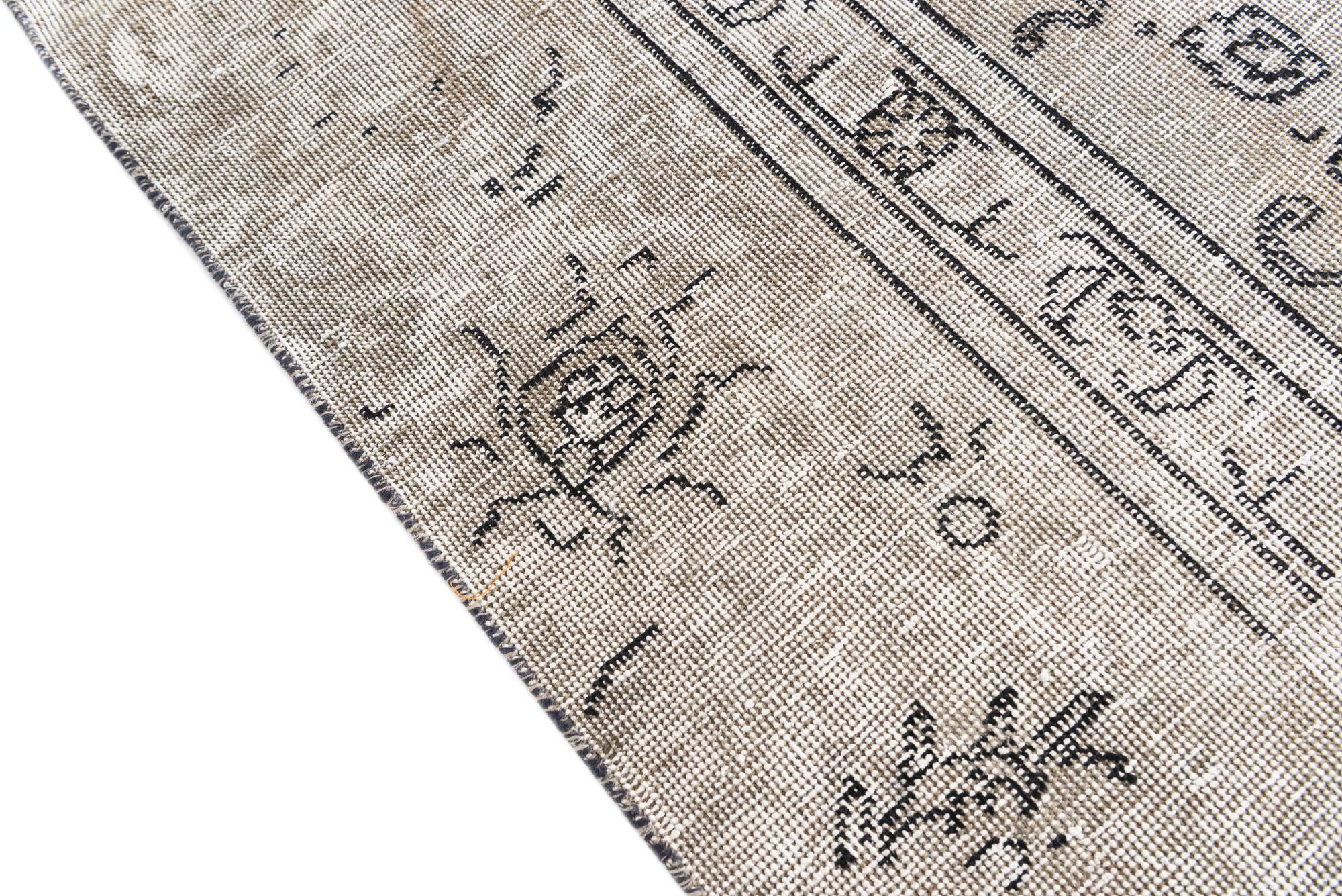 8' 10 x 11' Hand Knotted Ultra Vintage Persian Wool Rug