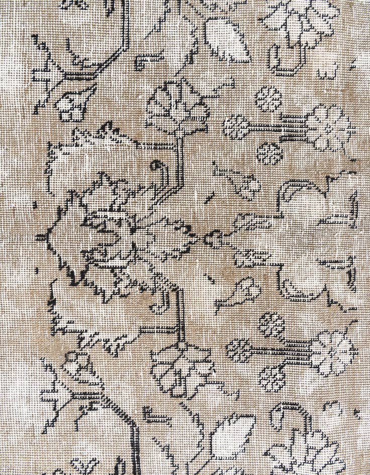 Detail image of 8' 10 x 11'  Hand Knotted Ultra Vintage Persian Wool Rug