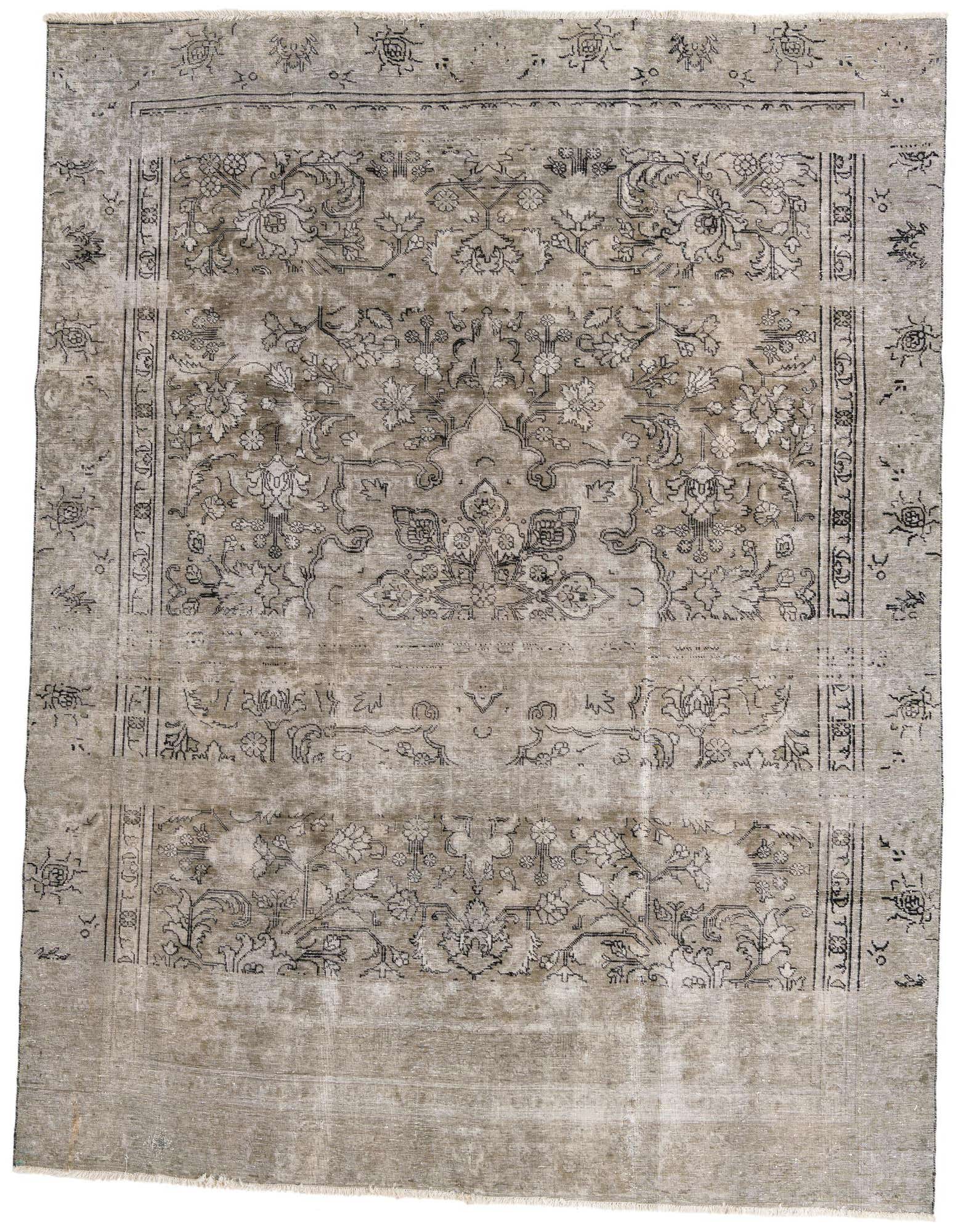 Primary image 8' 10 x 11'  Hand Knotted Ultra Vintage Persian Wool Rug