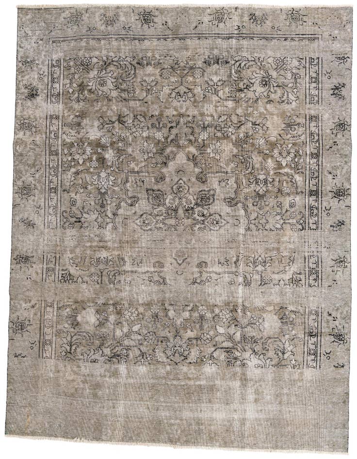 Detail image of 8' 10 x 11' Hand Knotted Ultra Vintage Persian Wool Rug