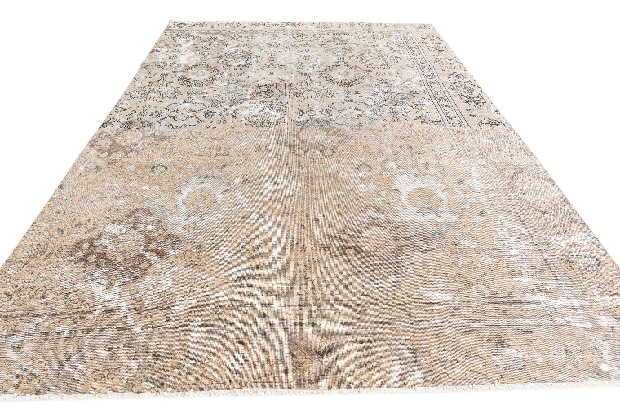 7' 6 x 11' 7 Hand Knotted Ultra Vintage Persian Wool Rug