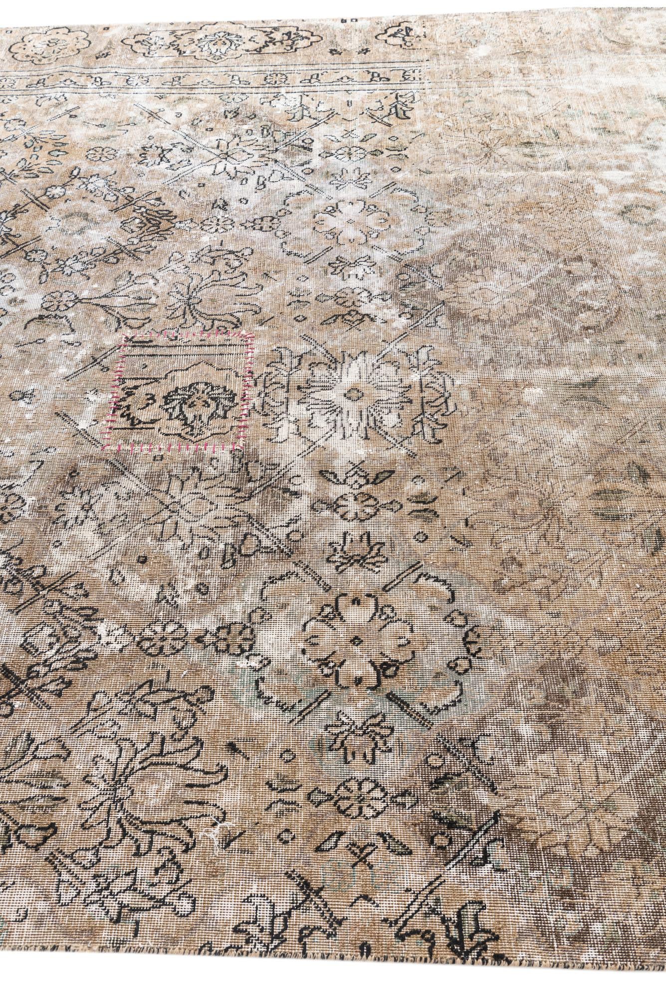 7' 6 x 11' 7 Hand Knotted Ultra Vintage Persian Wool Rug