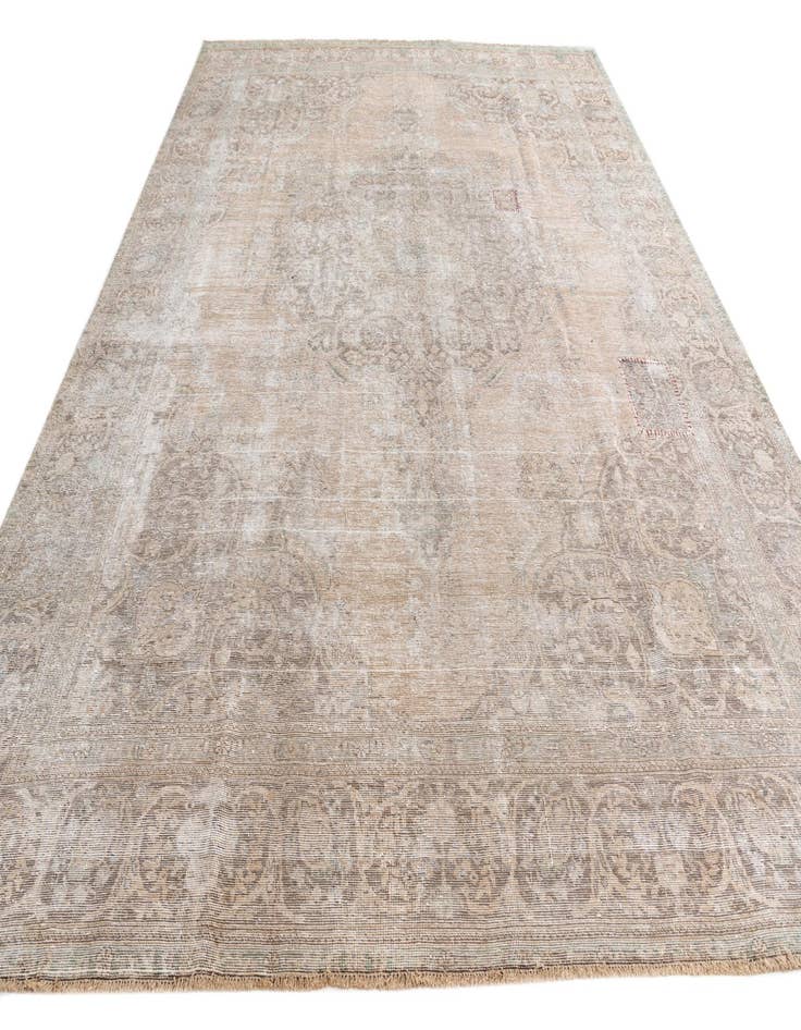 Detail image of 9' 7 x 12' 6  Hand Knotted Ultra Vintage Persian Wool Rug