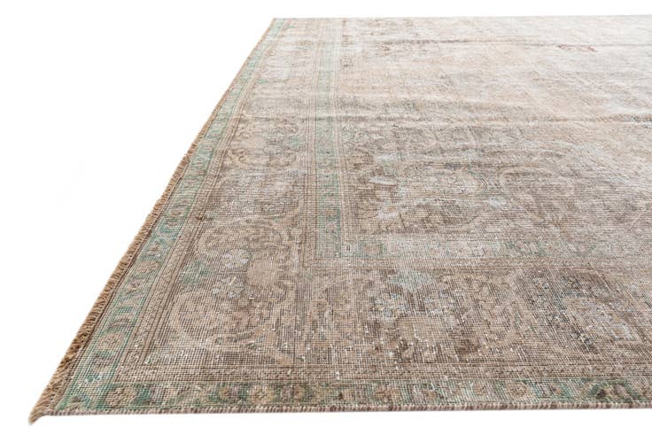 Detail image of 9' 7 x 12' 6 Hand Knotted Ultra Vintage Persian Wool Rug