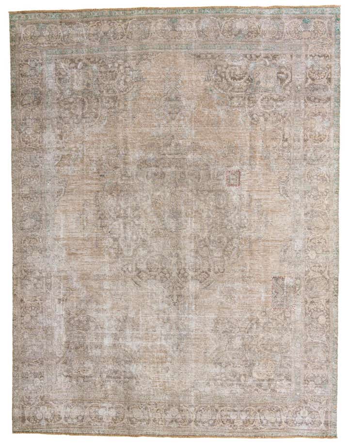 9' 7 x 12' 6 Hand Knotted Ultra Vintage Persian Wool Rug