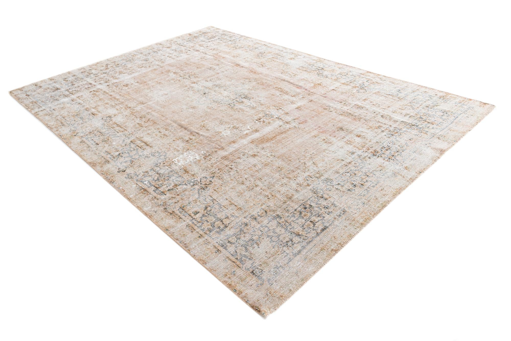 8' 6 x 11' 6 Hand Knotted Ultra Vintage Persian Wool Rug