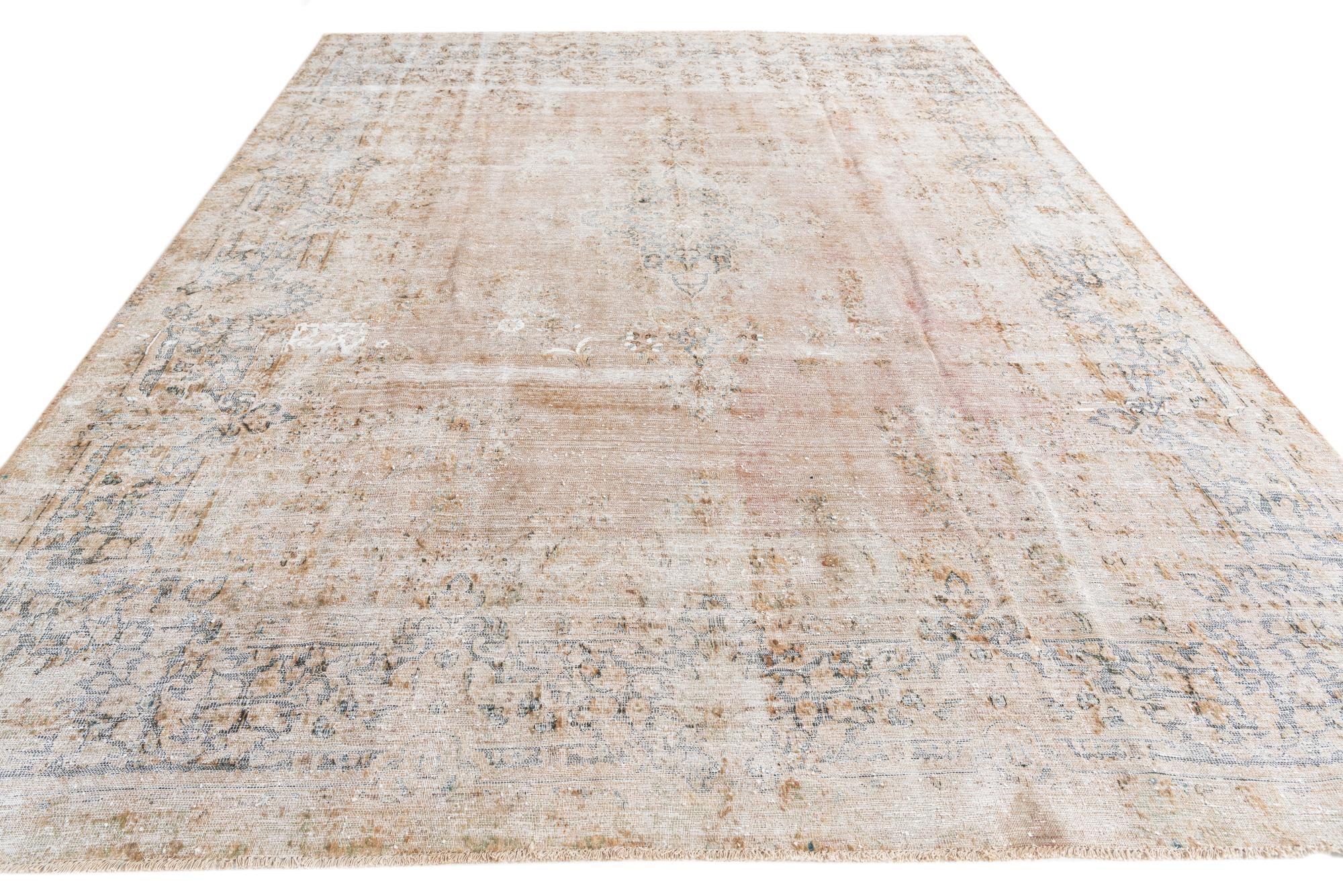 8' 6 x 11' 6 Hand Knotted Ultra Vintage Persian Wool Rug