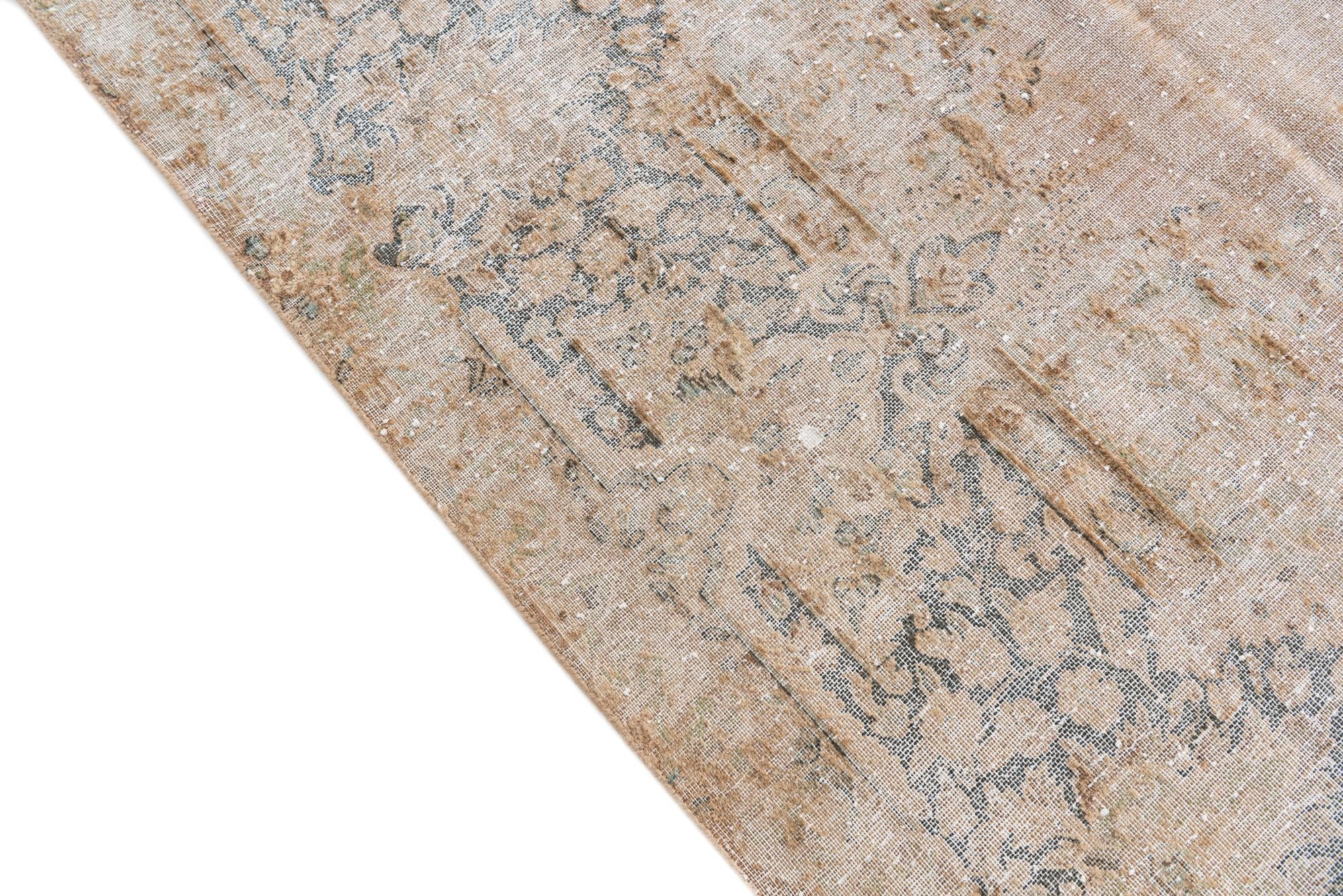 8' 6 x 11' 6 Hand Knotted Ultra Vintage Persian Wool Rug
