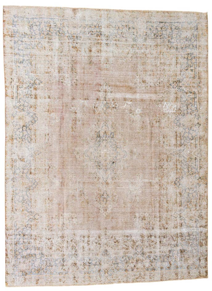 Detail image of 8' 6 x 11' 6 Hand Knotted Ultra Vintage Persian Wool Rug