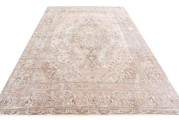 235cm x 345cm Noué main Ultra Vintage Tapis Persan Laine